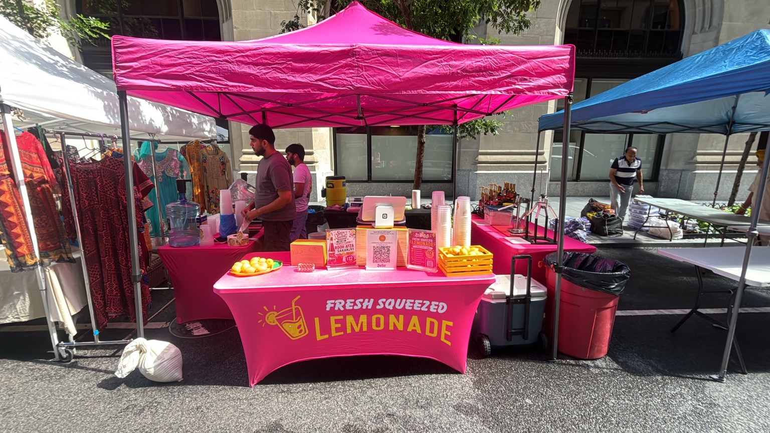 Spin The Sweet fresh squeezed lemonade booth at an event