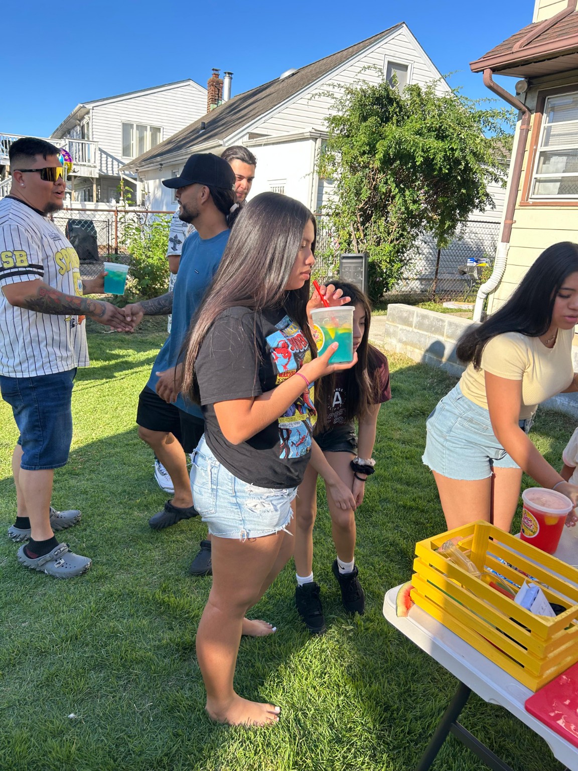 Guest enjoying Spin The Sweet lemonade at a private event